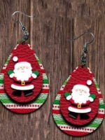 Christmas Santa Leather Earrings