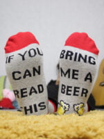 Christmas alphabet beer socks