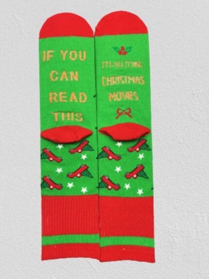 Christmas alphabet bow socks