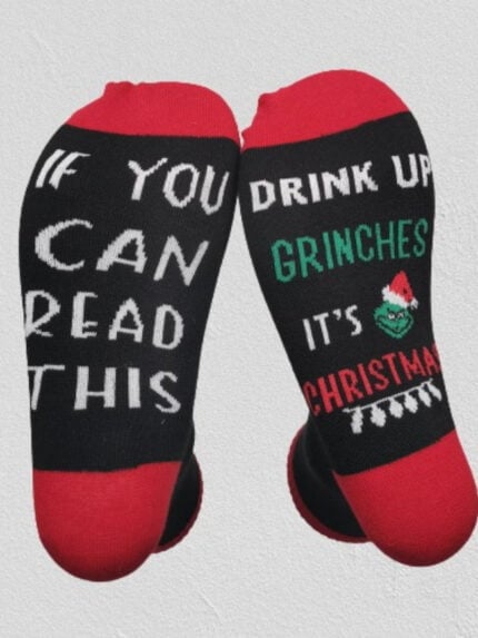 Christmas letters funny socks