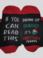 Christmas letters funny socks