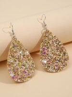 Christmas sequin water drop earrings