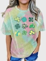 Clover Tie Dye Short Sleeve T-Shirt