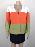 Color Block Panel Pocket Cardigan