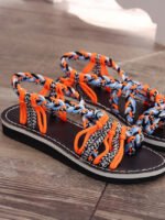 Colorblock Knot Toe Beach Sandals