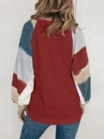 Colorblock Puff Sleeve Tee