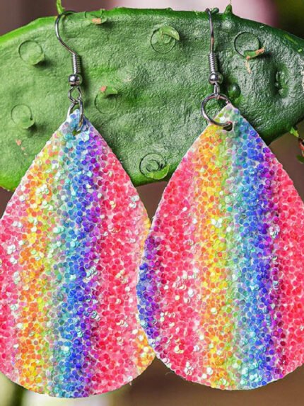 Colorful Gradient Glitter Earrings