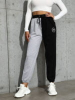 Contrast Color Slant Pocket Sport Pants