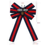 Wholesale Contrast Stripe Bee Bow Tie