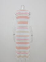 Wholesale Contrast Stripe Sleeveless Knit Dress