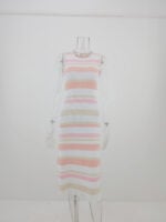 Wholesale Contrast Stripe Sleeveless Knit Dress