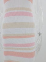 Wholesale Contrast Stripe Sleeveless Knit Dress