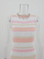 Wholesale Contrast Stripe Sleeveless Knit Dress