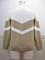 Contrast-panel turtleneck sweater