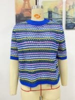 Wholesale Contrast-paneled cut-out knit top