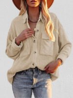 Corduroy Lapel Button Down Jacket