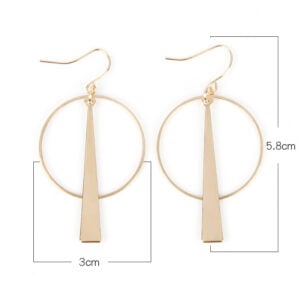 Creative Geometric Circle Long Alloy Earrings