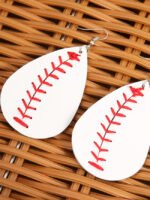 Creative baseball embroidered earrings