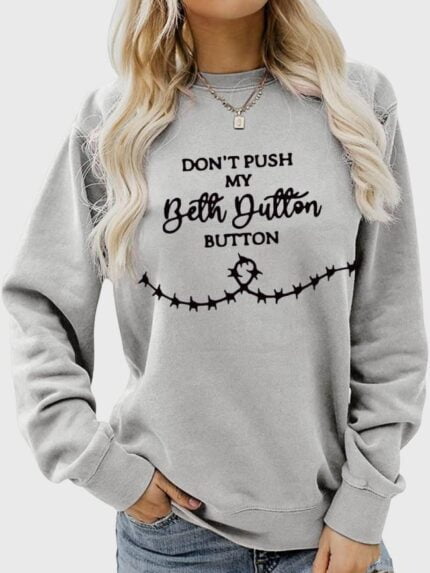 DONT PUSH print long-sleeve sweatshirt