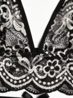 Wholesale Deep V bow jacquard sexy lingerie