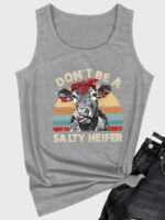 Don’t be a salty heifer bullhead print tank top