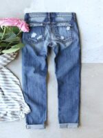 Eagle print Patch Causal Jeans