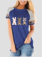 Wholesale Easter Bunny Leopard Print T-Shirt