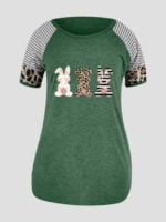 Wholesale Easter Bunny Leopard Print T-Shirt