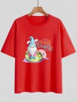 Wholesale Easter Dwarfs Print Short Sleeve T-Shirt