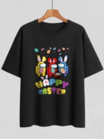 Wholesale Easter Egg Print Short Sleeve T-Shirt