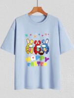 Wholesale Easter Egg Print Short Sleeve T-Shirt