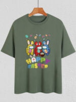 Wholesale Easter Egg Print Short Sleeve T-Shirt