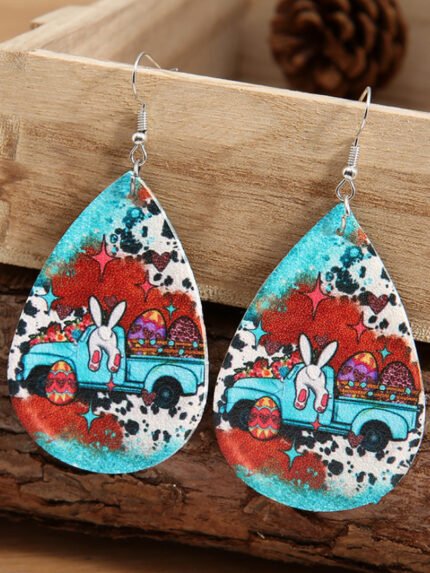 Wholesale Easter Exaggerated Bunny Car Earrings