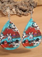 Wholesale Easter Exaggerated Bunny Car Earrings