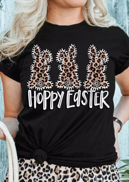 Wholesale Easter Print Short Sleeve T-Shirt