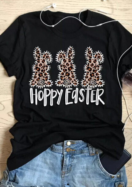 Wholesale Easter Print Short Sleeve T-Shirt