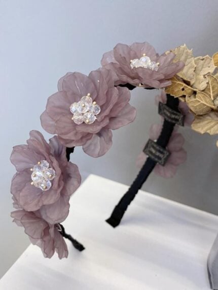 Fairy Style Resin Handmade Diamond Flower Headband