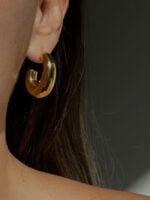 Fashion C ring hollow earrings