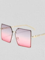 Fashion Chain Leg Large Frame Sunglasses