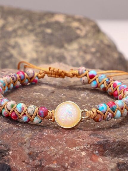 Fashion Colorful Beaded Braided Bracelet