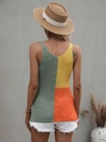 Fashion Contrast Panel Knit Camisole