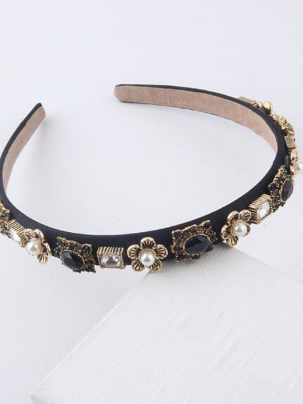 Fashion Diamond Pearl Sponge Headband