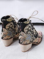 Fashion Embroidered Lace-Up Boots