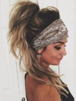 Fashion Geometric Print Wide Headband