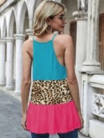 Wholesale Fashion Lace Leopard Patchwork Vest