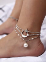 Fashion Multilayer Star Moon Pendant Anklet