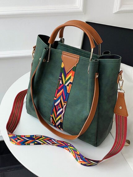 Fashion Print Patchwork Bag