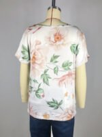 Wholesale V-Neck Fashion Print Short Sleeve T-Shirt