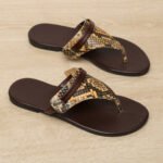 Fashion Snake Print Casual Flat Slippers