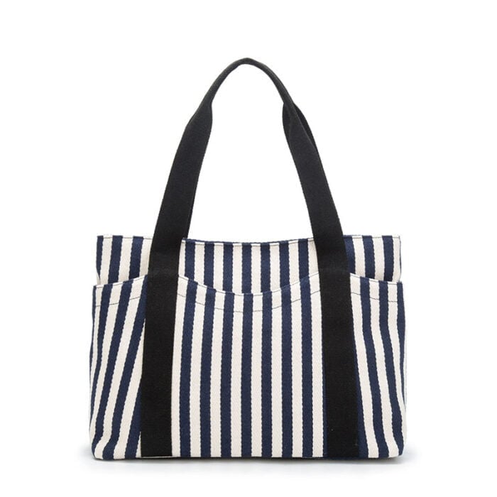 Fashion Striped Print Tote Bag